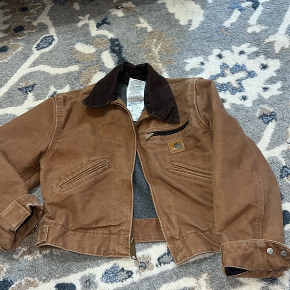 Carhartt Other - VINTAGE Carhartt Detroit Collared Fleece Line Jacket Youth small 6/7